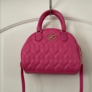 Juicy Couture Pink Quilted Handbag with Heart Detail